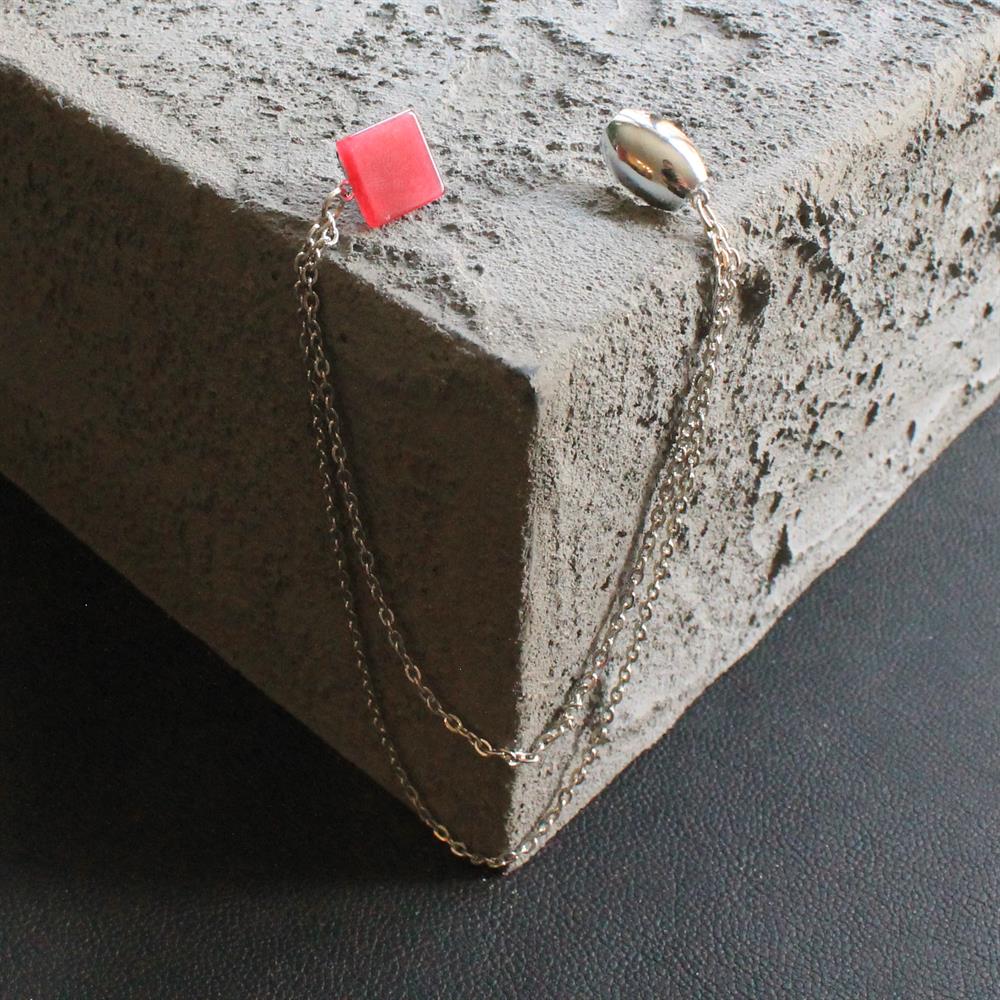 Jade Doğal Taş Ceket Yaka İğnesi