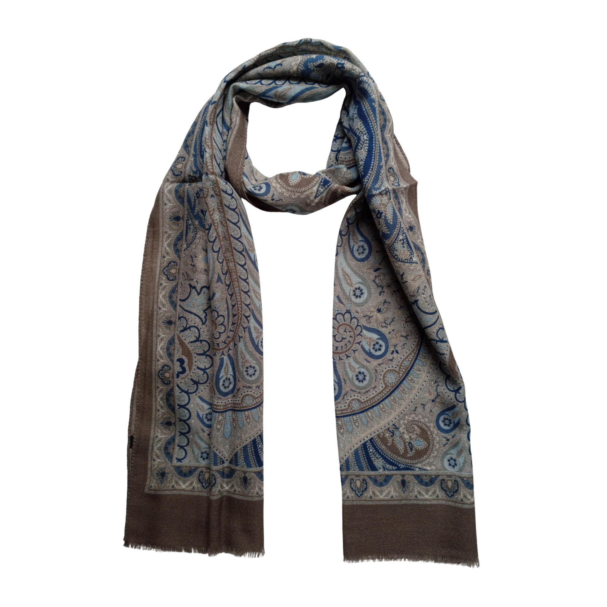 El Yapımı Desenli Yün Şal