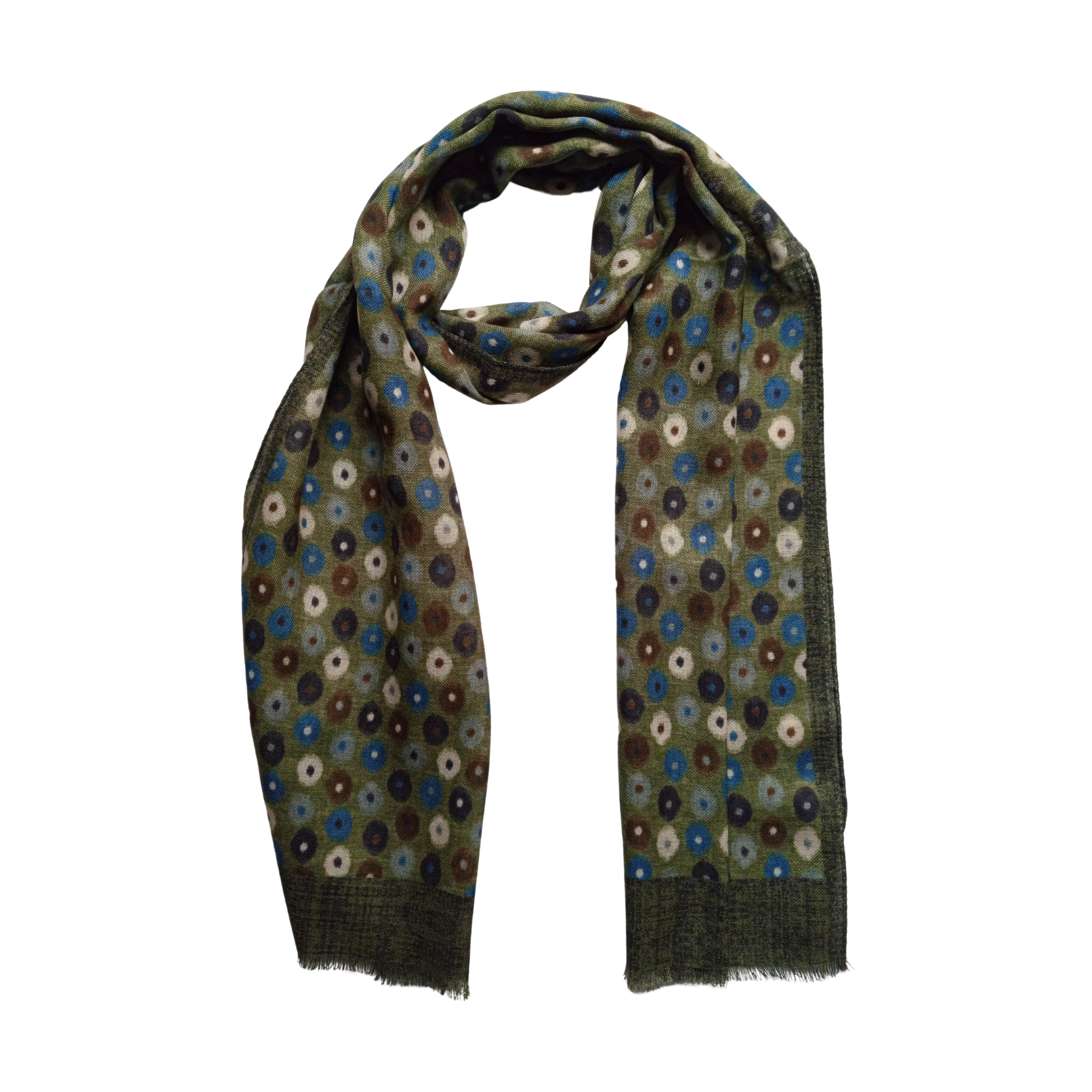 El Yapımı Desenli Yün Şal