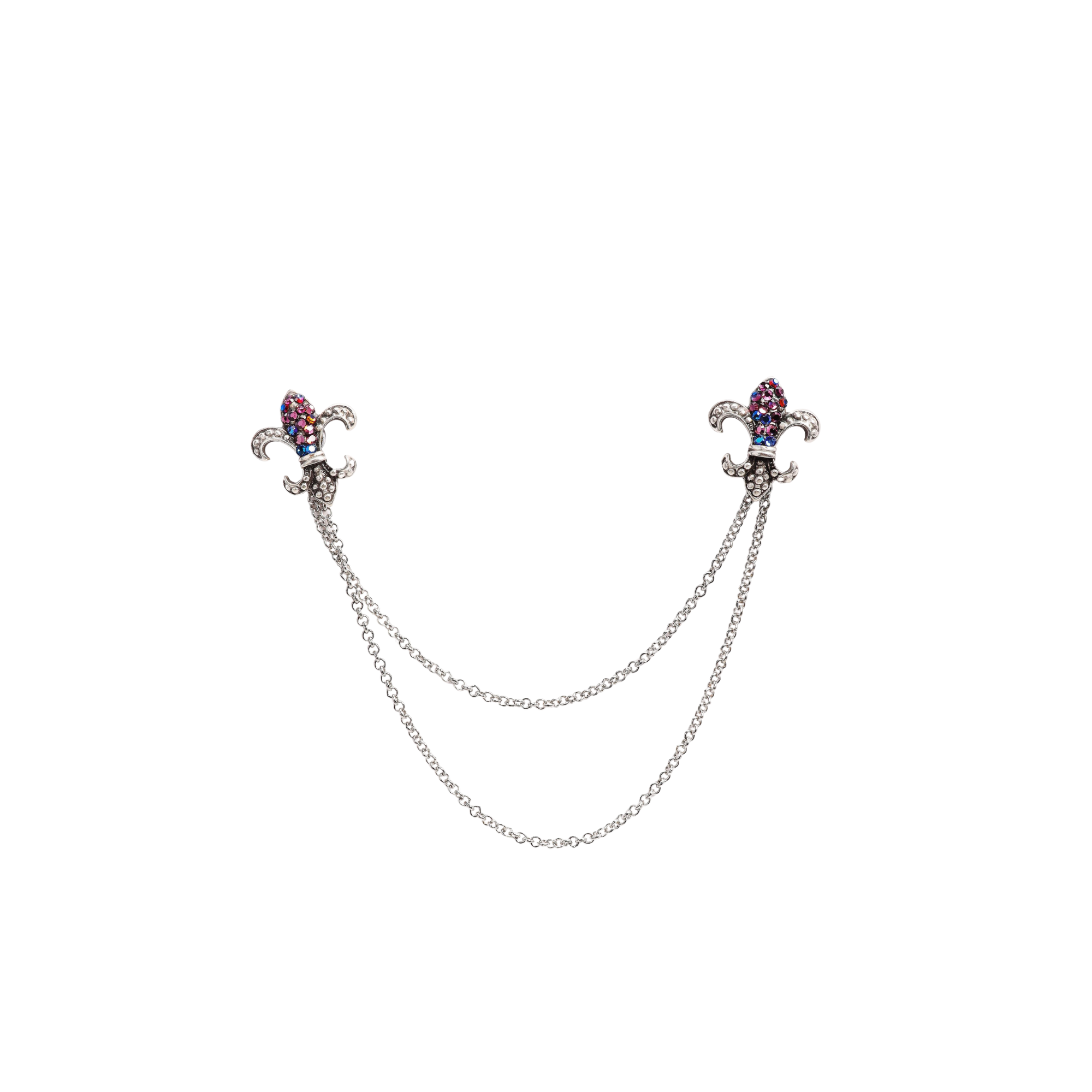 Fleur de Lis Figürlü Gömlek Yaka İğnesi