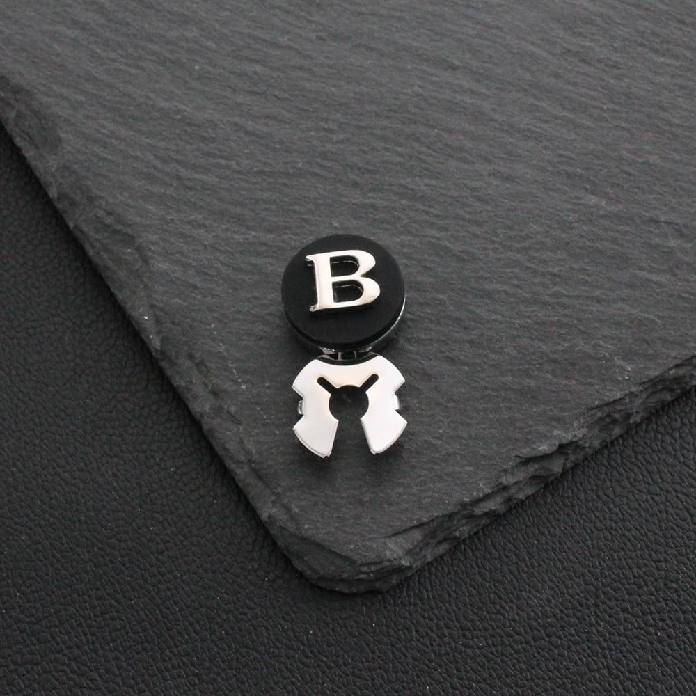 Gömlek Yaka İğnesi ve Harfli Düğme Seti