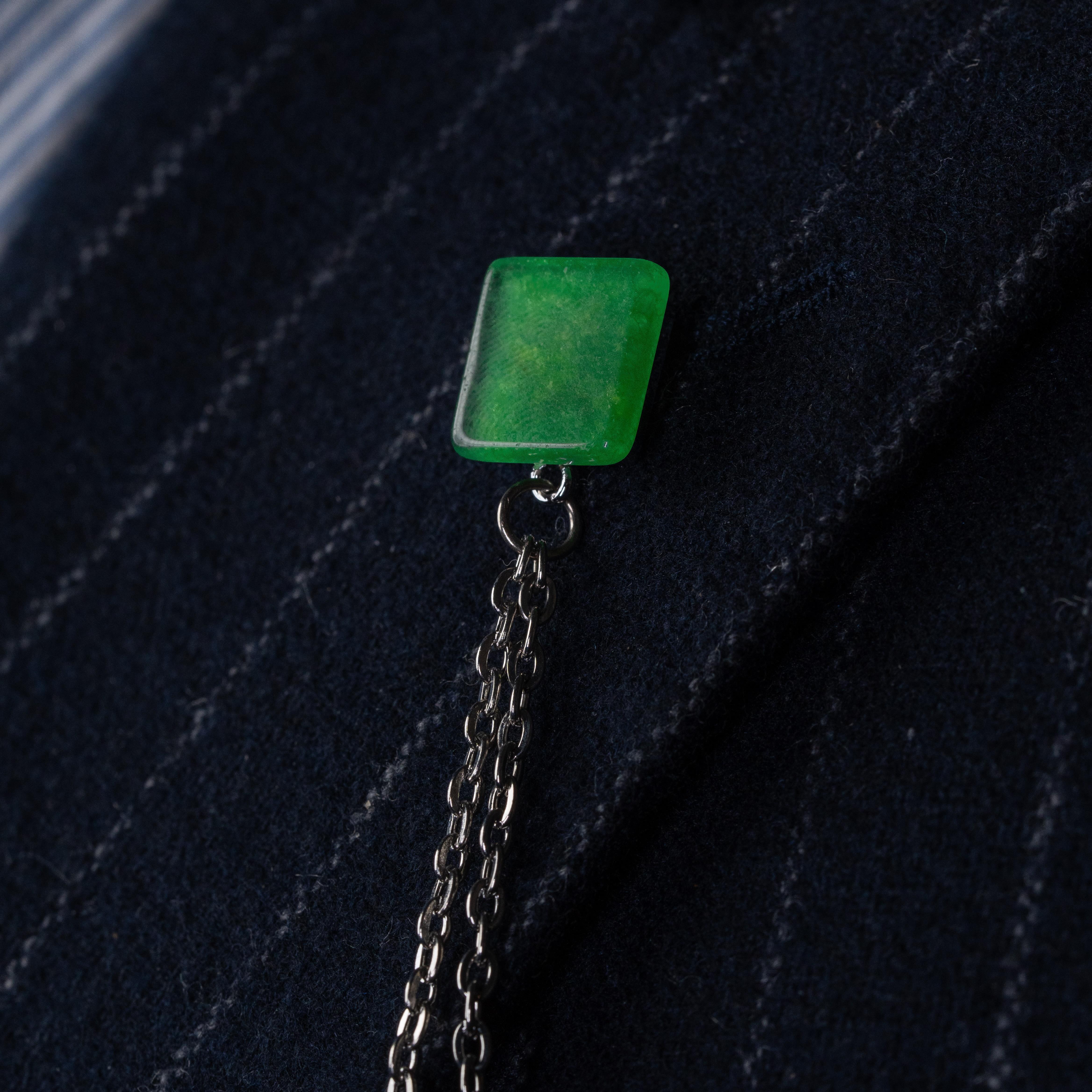 Jade Doğal Taş Ceket Yaka İğnesi