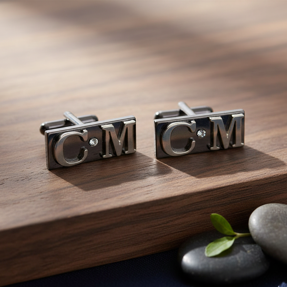 Kişiye Özel Harfli Klasik Kol Düğmesi