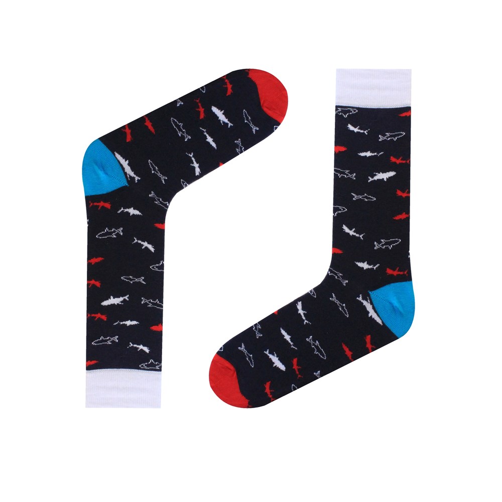 ÇorapCMC1545Köpekbalığı Desenli Çorap