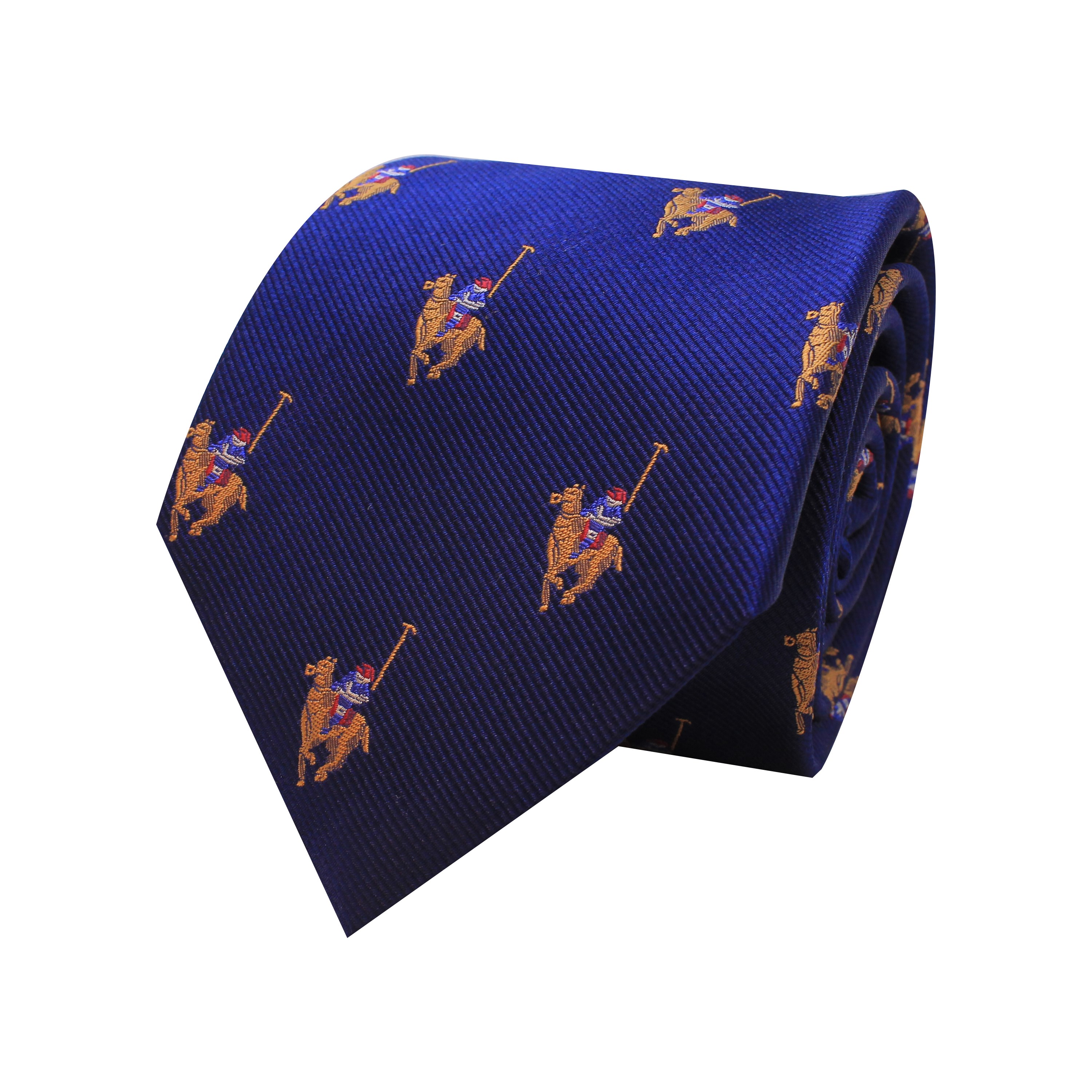 KravatCMC2898Polo Desenli Lacivert İpek Kravat