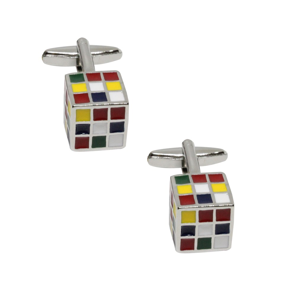 Kol DüğmesiCMC7623Rubik Küp Figürlü Kol Düğmesi 