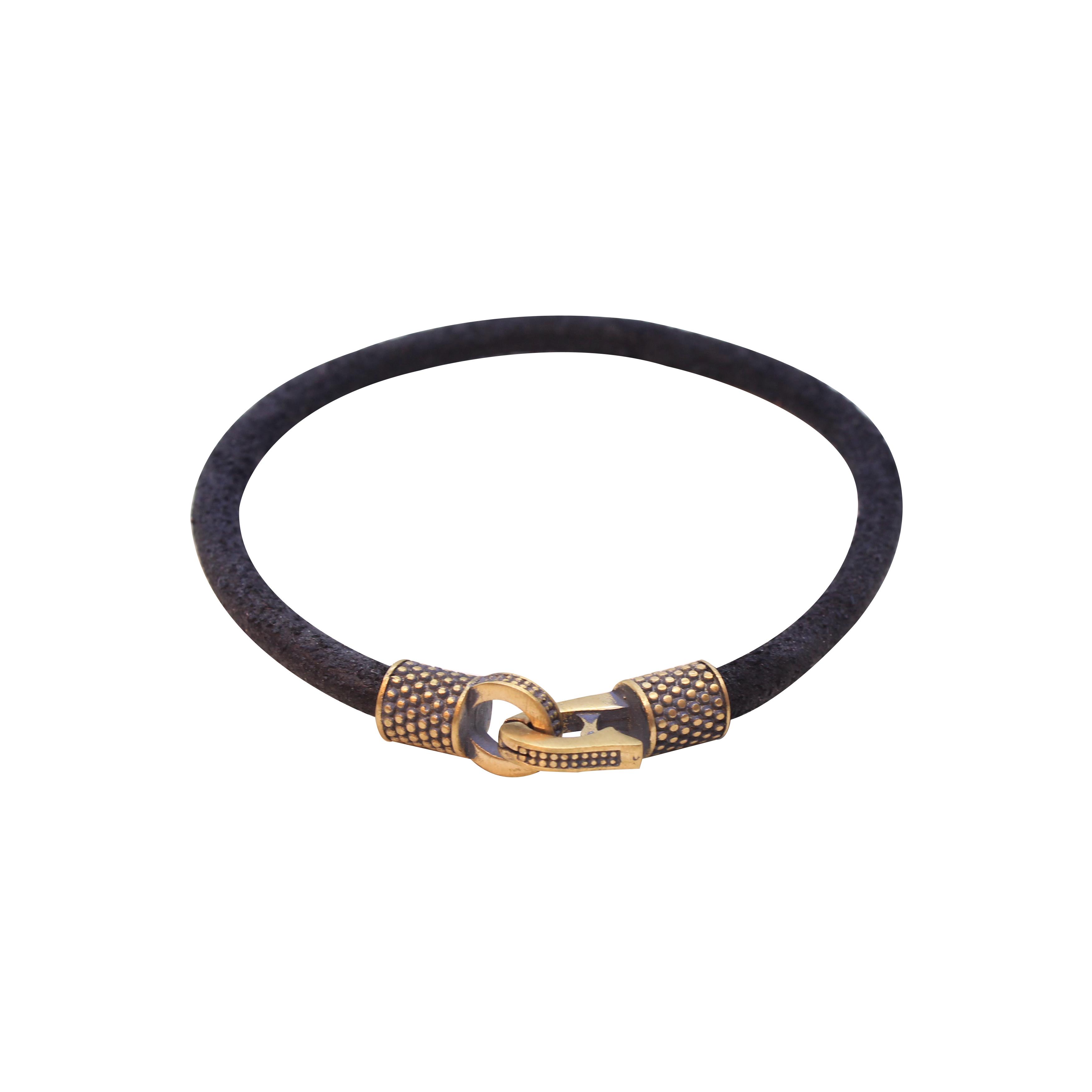 Leather Cool SeriesCMC1830Siyah Bronz Deri Bileklik