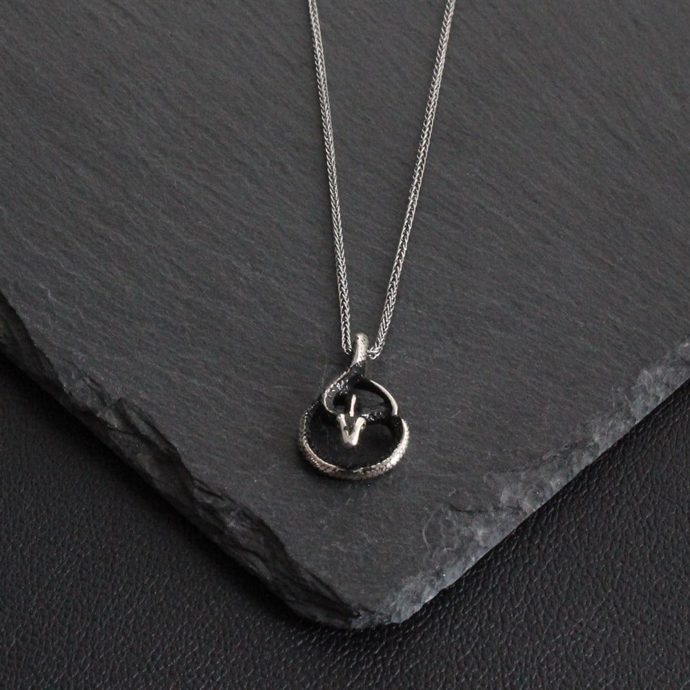 Snake Gümüş Kolye 