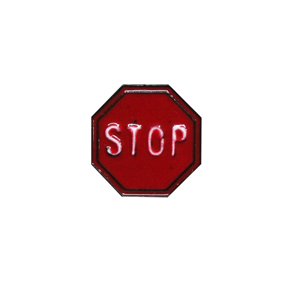 CMC6616Stop Tabela Pin Broş 