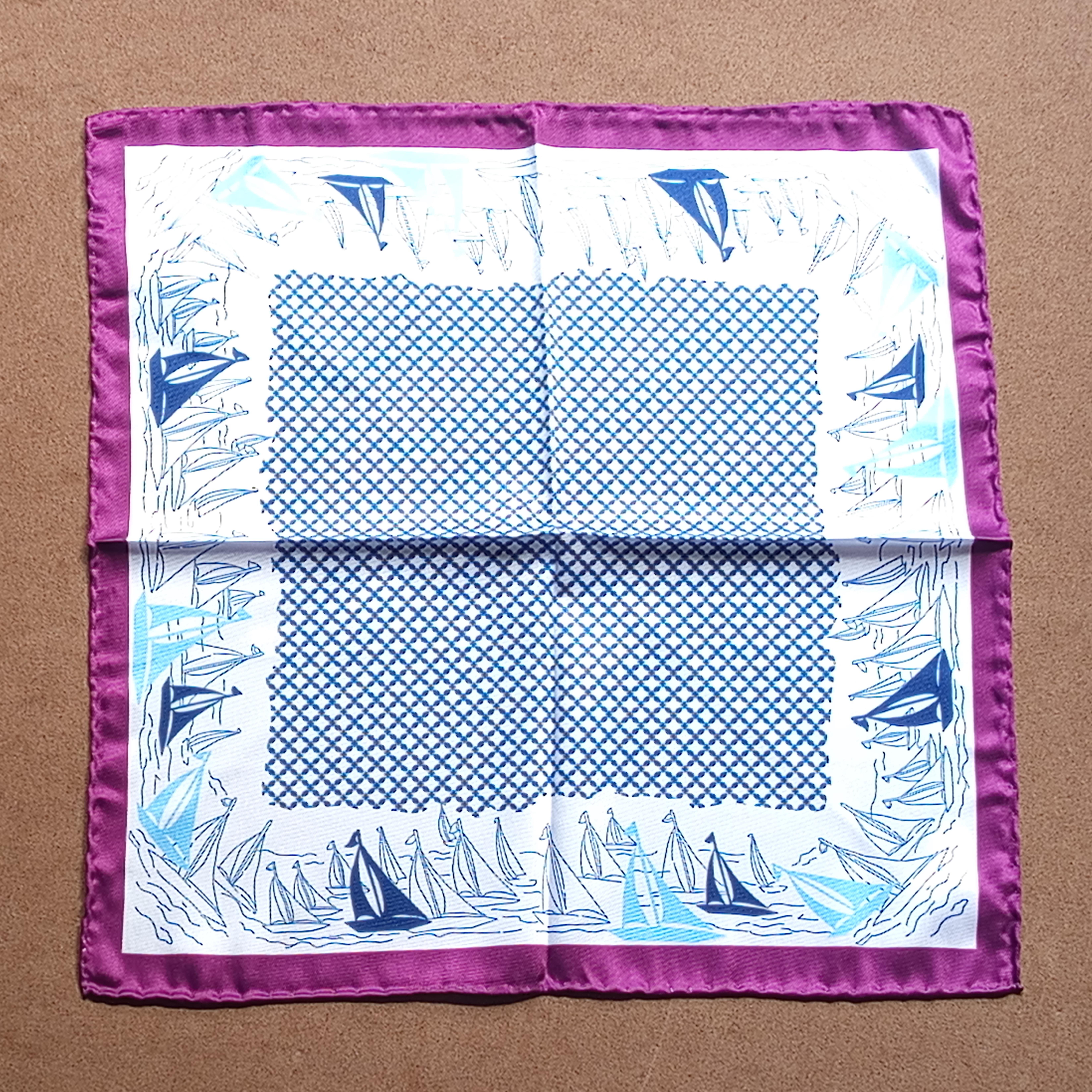 Yelkenli Desenli Mikrofiber Cep Mendili 