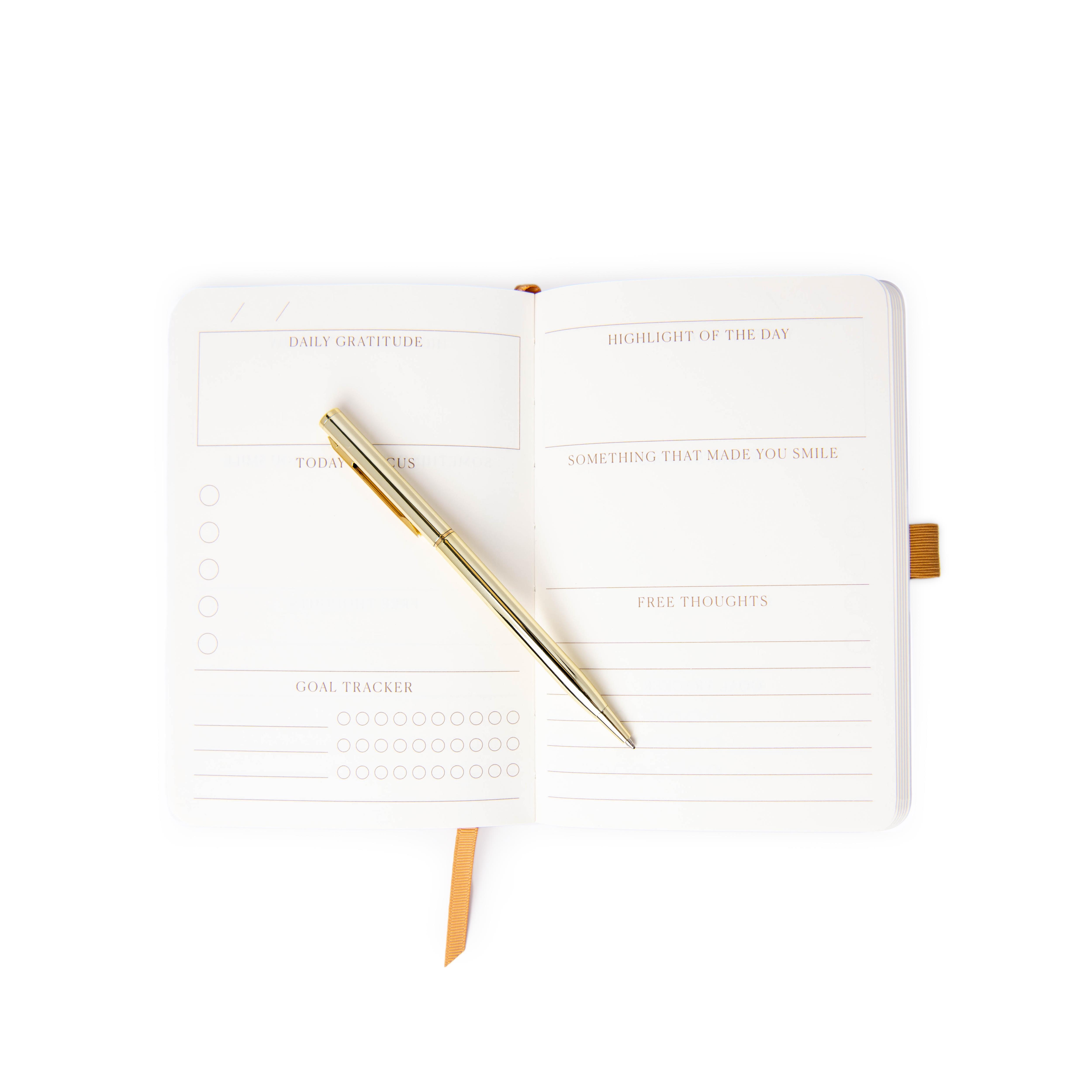 TÜKENMEZ KALEMLİ NOT DEFTERİ - FIND WHAT BRINGS YOU JOY