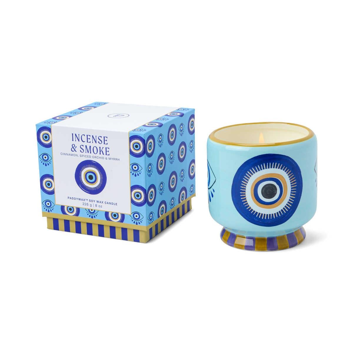 ADOPO SERAMİK KUTULU MUM GÖZ-INCENSE&SMOKE 226 gr.