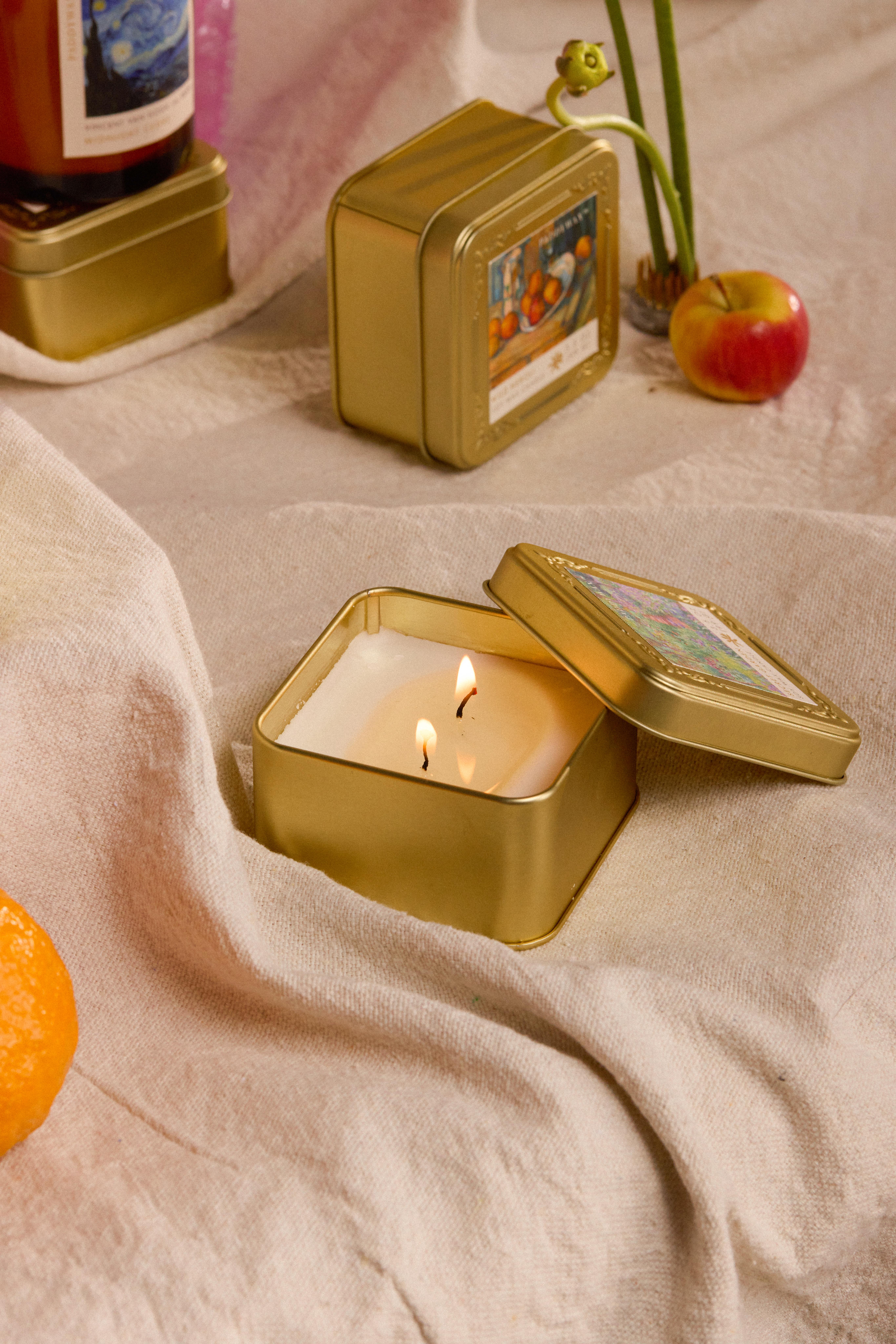 CEZANNE STILL LIFE WITH MILK JUG&FRUIT METAL TENEKE MUM 99 gr.