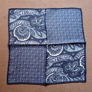 2 Desenli İpek Cep Mendili