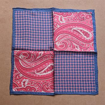 2 Desenli İpek Cep Mendili