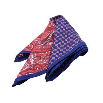 2 Desenli İpek Cep Mendili