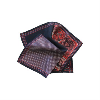 4 Desenli İpek Cep Mendili 