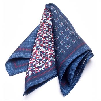 4 Desenli İpek Cep Mendili 