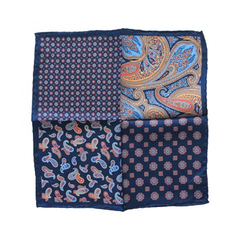 4 Desenli İpek Cep Mendili 