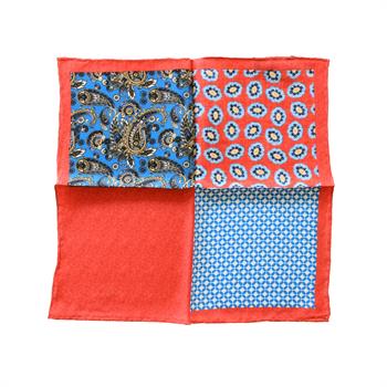 4 Desenli İpek Cep Mendili 