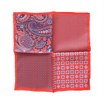 4 Desenli İpek Cep Mendili 