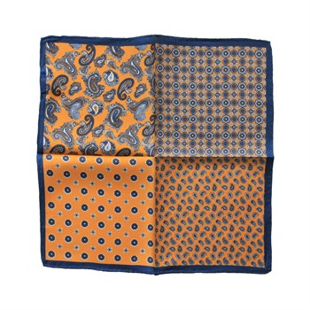 4 Desenli İpek Cep Mendili 