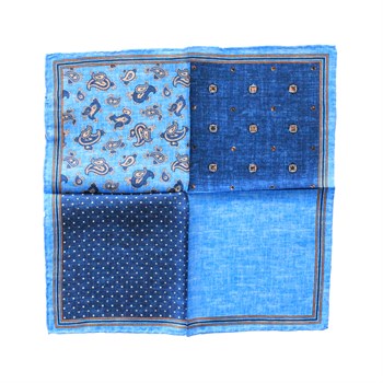 4 Desenli İpek Cep Mendili 