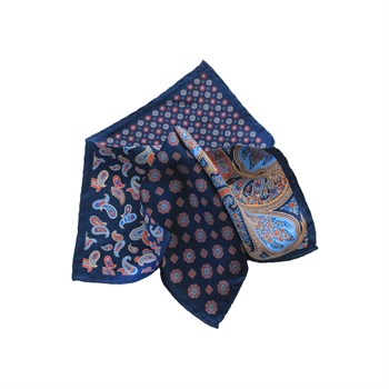 4 Desenli İpek Cep Mendili 