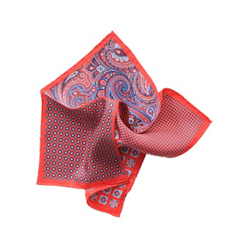 4 Desenli İpek Cep Mendili 