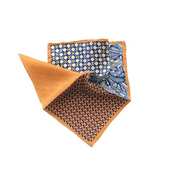 4 Desenli İpek Cep Mendili 