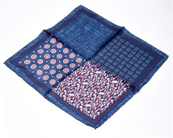 4 Desenli İpek Cep Mendili 