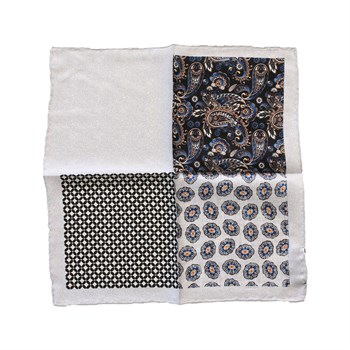 4 Desenli İpek Cep Mendili 