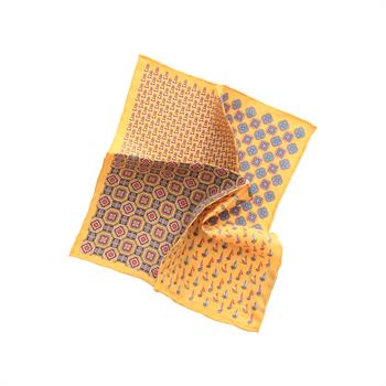 4 Desenli İpek Cep Mendili 