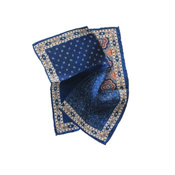 4 Desenli İpek Cep Mendili 