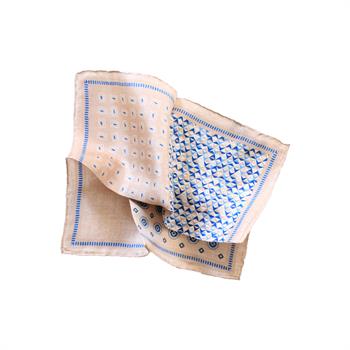 4 Desenli İpek Cep Mendili 