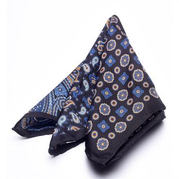 4 Desenli İpek Cep Mendili 