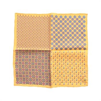 4 Desenli İpek Cep Mendili 