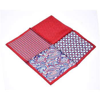 4 Desenli İpek Cep Mendili 