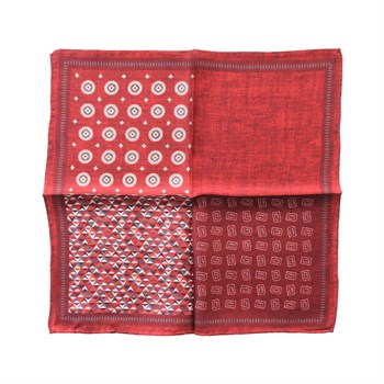 4 Desenli İpek Cep Mendili 