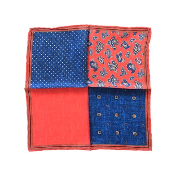 4 Desenli İpek Cep Mendili 