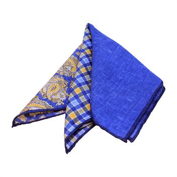 4 Desenli İpek Cep Mendili 