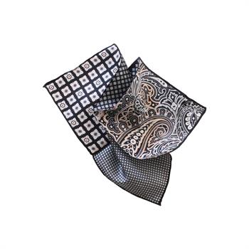 4 Desenli İpek Cep Mendili 