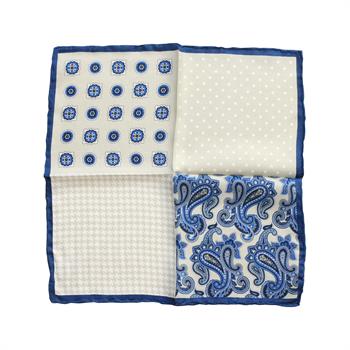 4 Desenli İpek Cep Mendili 