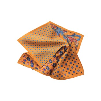 4 Desenli İpek Cep Mendili 