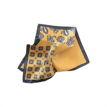 4 Desenli İpek Cep Mendili 