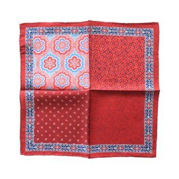 4 Desenli İpek Cep Mendili 