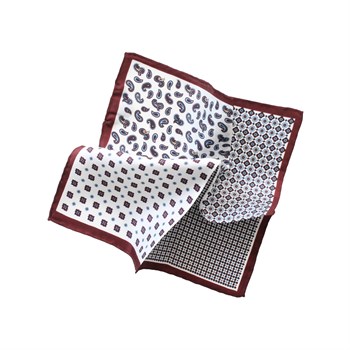 4 Desenli İpek Cep Mendili 