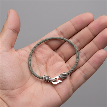 Açık Yeşil Gümüş İp Bileklik