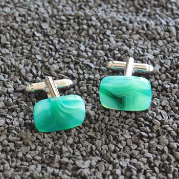 Akik Doğal Taşlı Klasik Kol Düğmesi 