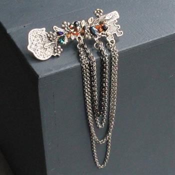 Anahtar Figürlü Ceket Yaka Broşu